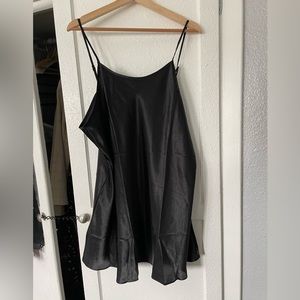 iCollection Women's Plus Size faux Satin Mini Chemise 1x/2x